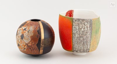 Lot 650 - TONY LAVERICK (born 1961); a black porcelain...