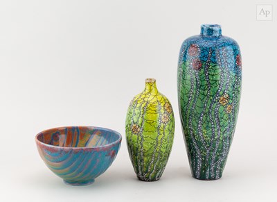 Lot 574 - RUPERT ANDREWS (born 1947); a tall earthenware...