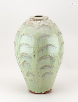 Lot 509 - PHIL ROGERS (1951-2020); a tall stoneware...