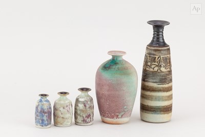 Lot 398 - MARY RICH (1940-2022); a porcelain bottle with...