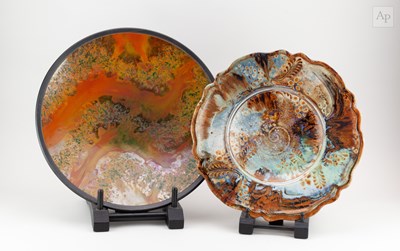 Lot 35 - ANDREW HILL (born 1964); a raku charger...