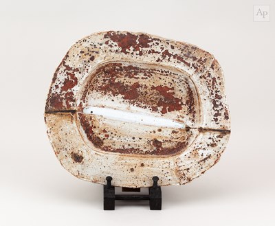 Lot 570 - ROBIN WELCH (1936-2019); an oval stoneware...