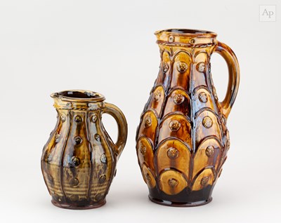 Lot 196 - DOUG FITCH (born 1964); a tall slipware jug...