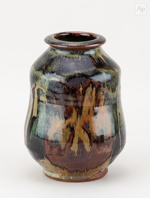 Lot 436 - MIKE DODD (born 1943); a stoneware vase...