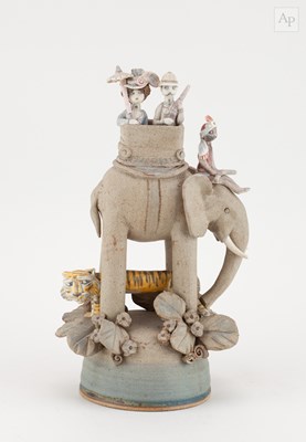 Lot 254 - HILARY BROCK (born 1933); a stoneware and...