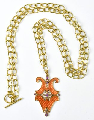 Lot 812 - MATTHEW WILLIAMSON; an 18ct yellow gold...