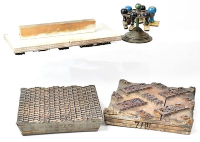 Lot 213 - Three wallpaper printing blocks, and a vintage...
