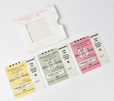 Lot 642 - WORLD CUP 1966; three tickets stubs for Brazil'...