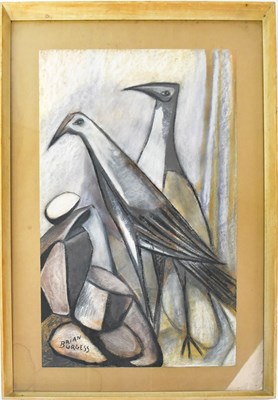 Lot 551 - BRIAN BURGESS (1935-2022); oil pastel, two...