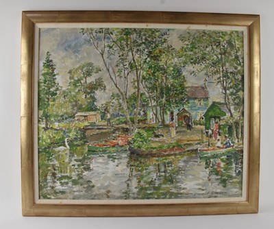 Lot 330 - VINCENT LINES (1909-1968); oil on board, rural...