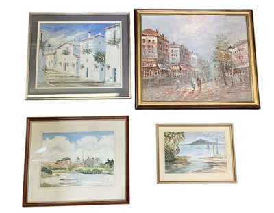 Lot 341 - DONALD PERRETT; watercolour, rural scene...