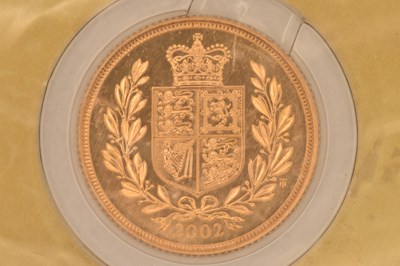 Lot 1615 - ROYAL MINT; a cased encapsulated 2002 United...