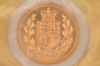Lot 1616 - ROYAL MINT; a cased encapsulated 2002 United...