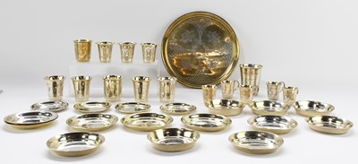 Lot 1105 - A George V hallmarked silver circular Judaica...