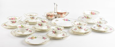 Lot 1407 - SHELLEY; a floral decorated part tea service,...