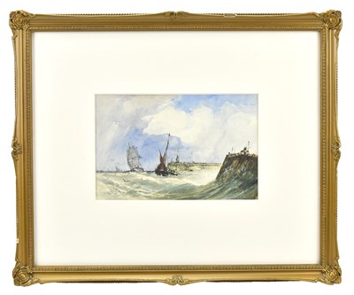 Lot 1676 - WILLIAM CALLOW; watercolour, 'Seascape',...