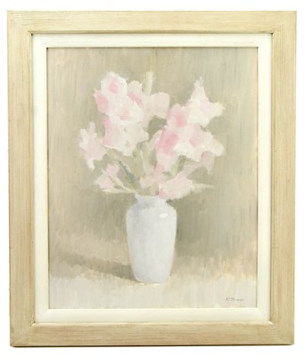 Lot 1586 - ALAN JAMES THOMPSON; oil on board, 'Gladioli',...