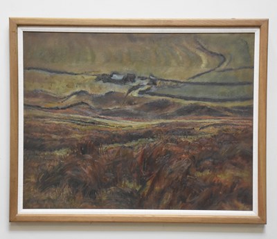 Lot 1587 - PETER SHAW; oil on canvas, 'Matley Moor',...
