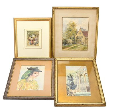 Lot 1727 - HARRISON MOTSIS; watercolour portrait of a...