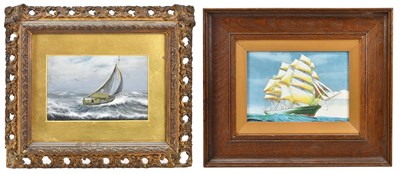 Lot 1725 - J G TYLER; oil, maritime scene, signed, 13 x...