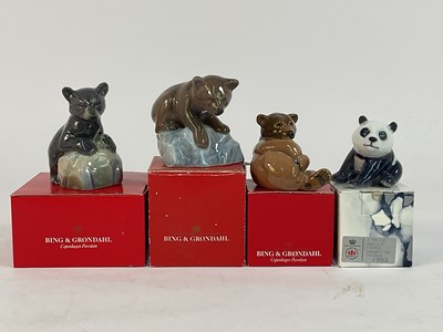 Lot 208 - BING & GRONDAHL; porcelain models comprising a...