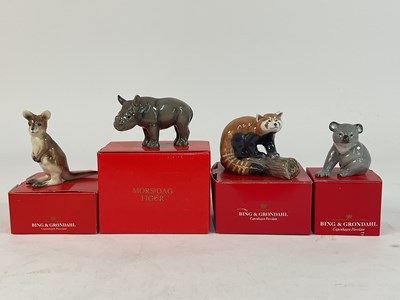 Lot 209 - BING & GRONDAHL; porcelain models comprising a...