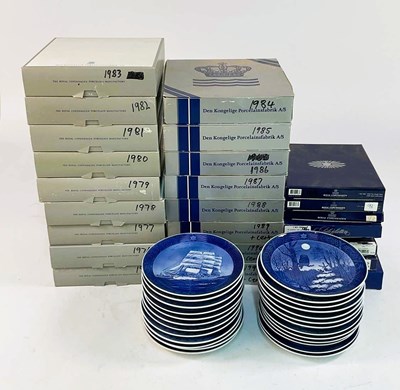 Lot 203 - ROYAL COPENHAGEN; a complete run of Christmas...