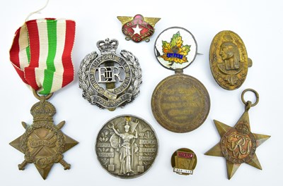 Lot 597 - Two WWI medals comprising a 1914-15 Star and...