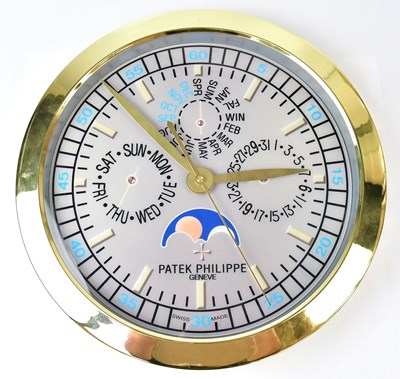 Lot 82 - PATEK PHILIPPE; a wall clock with brass frame,...