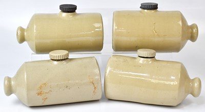 Lot 215 - Eight vintage stoneware hot water bottles,...