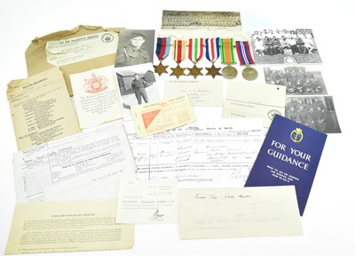 Lot 598 - A collection of six WWII medals consisting of...