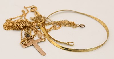 Lot 1341 - A group of various gold jewellery comprising a...