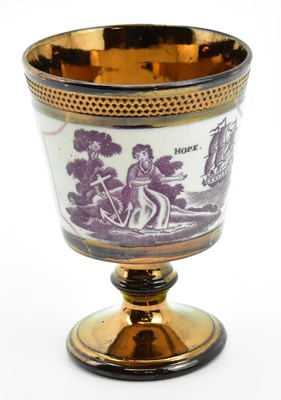 Lot 87 - A 19th century Sunderland copper lustre goblet...