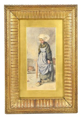 Lot 1654 - FREDRICK JOHN SKILL; watercolour, portrait of...