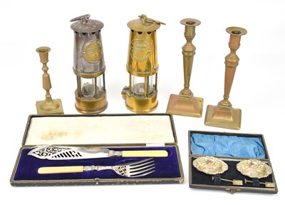 Lot 355 - Two ‘The Protector’ Davy lamps, including a...