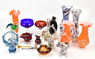 Lot 1435 - A collection of Murano glass including two...
