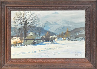 Lot 497 - MICHAL STANKO (Polish, 1901-1969); oil on...