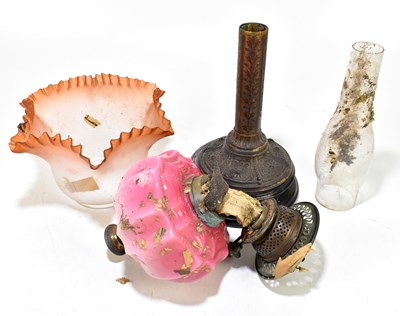Lot 1544 - A Victorian oil lamp