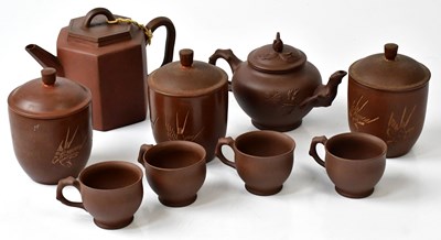 Lot 170 - A collection of Chinese Yixing wares,...