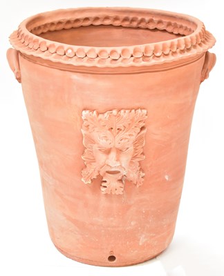 Lot 60 - A large hand-made 'Green Man' terracotta pot,...