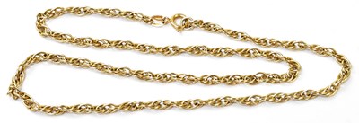 Lot 806 - A 9ct gold multi-link chain necklace, marked...