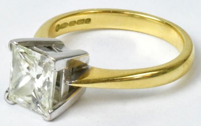 Lot An 18ct gold ring set with an approx. two...