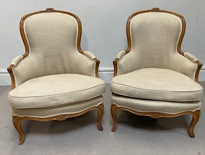Lot 42 - A pair of modern Louis XV style carved...