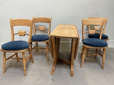 Lot 11 - A light oak gateleg table, by repute made by...