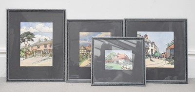 Lot 1480 - P R HASLEHURST; a group of four watercolours,...