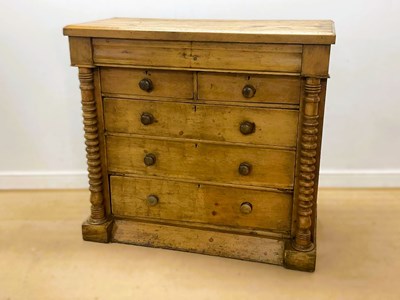 Lot 586 - A 19th century Scottish pine chest of two...