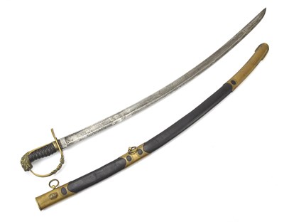 Lot 1087 - A 1796 style light cavalry sabre, with...
