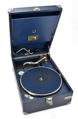 Lot 338 - HMV; a model 101 portable gramophone.