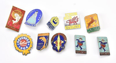 Lot 307 - BUTLINS; a collection of enamel pin badges,...