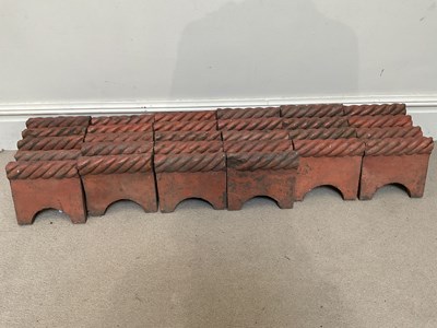 Lot 175 - A good collection of terracotta garden edging...